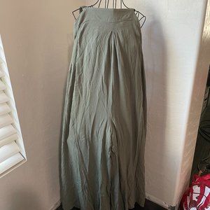 Shinestar olive green capri cropped romper jumpsuit jumper Size L